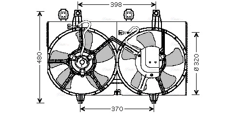 DN7511 AVA Вентилятор, охлаждение двигателя (фото 2)