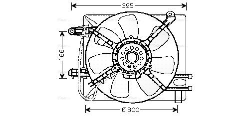 DW7505 AVA Вентилятор, охлаждение двигателя (фото 2)