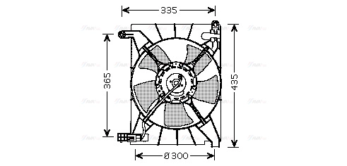 DW7511 AVA Вентилятор, охлаждение двигателя (фото 2)