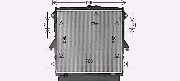 FD2660 AVA Радиатор, охлаждение двигателя (фото 2)