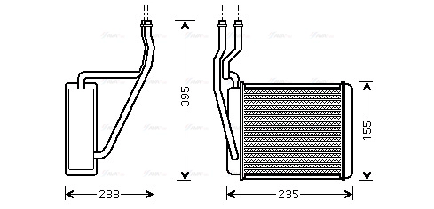FD6329 AVA Теплообменник, отопление салона (фото 2)