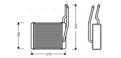 FD6356 AVA Теплообменник, отопление салона (фото 2)