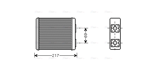 FD6362 AVA Теплообменник, отопление салона (фото 2)