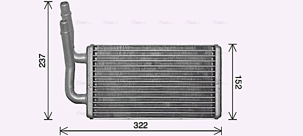 FD6661 AVA Теплообменник, отопление салона (фото 2)