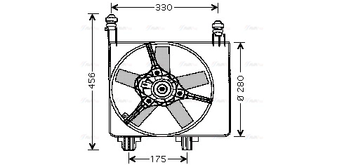 FD7524 AVA Вентилятор, охлаждение двигателя (фото 2)