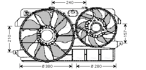 FD7535 AVA Вентилятор, охлаждение двигателя (фото 2)