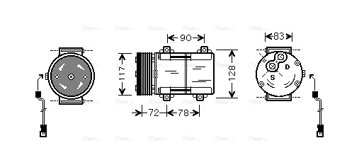 FDAK285 AVA Компрессор, кондиционер (фото 2)