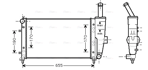 FT2281 AVA Радиатор, охлаждение двигателя (фото 2)