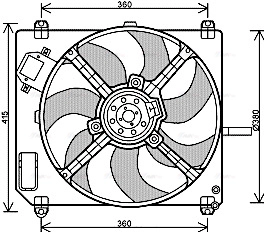 FT7551 AVA Вентилятор, охлаждение двигателя (фото 2)