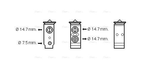 HY1441 AVA Расширительный клапан, кондиционер (фото 2)