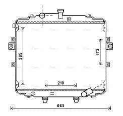 HY2251 AVA Радиатор, охлаждение двигателя (фото 2)