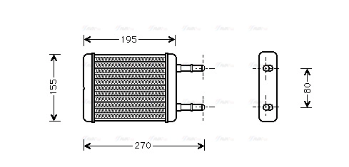 HY6064 AVA Теплообменник, отопление салона (фото 2)