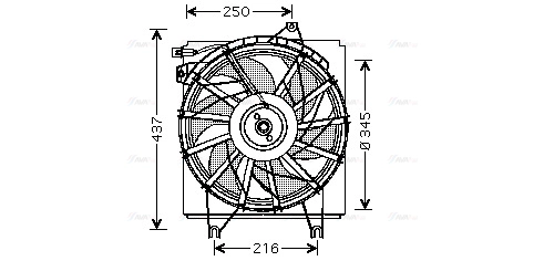 HY7503 AVA Вентилятор, охлаждение двигателя (фото 2)