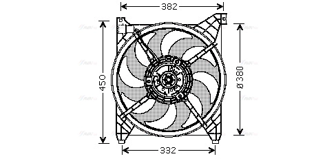 HY7505 AVA Вентилятор, охлаждение двигателя (фото 2)