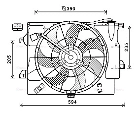 HY7541 AVA Вентилятор, охлаждение двигателя (фото 2)