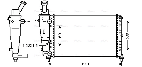 LC2082 AVA Радиатор, охлаждение двигателя (фото 2)