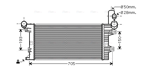ME2204 AVA Радиатор, охлаждение двигателя (фото 2)