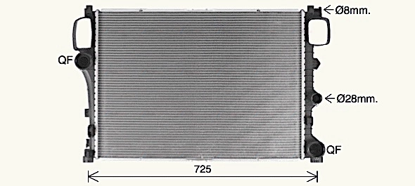 MS2776 AVA Радиатор, охлаждение двигателя (фото 2)
