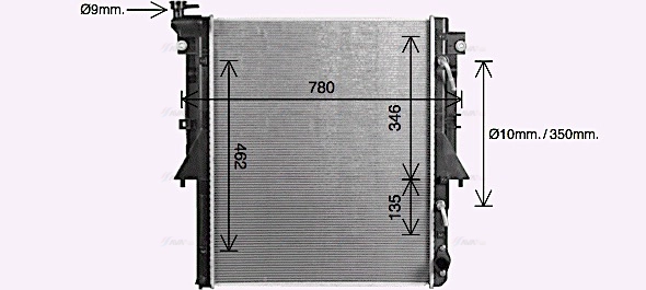 MT2280 AVA Радиатор, охлаждение двигателя (фото 2)