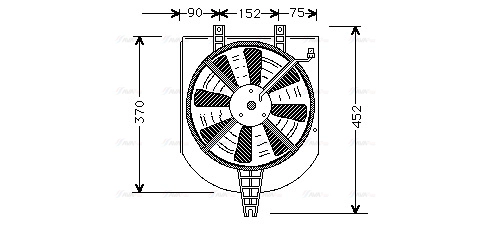 MT7501 AVA Вентилятор, охлаждение двигателя (фото 2)