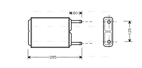 MZ6123 AVA Теплообменник, отопление салона (фото 2)