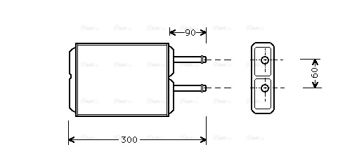 MZ6124 AVA Теплообменник, отопление салона (фото 2)