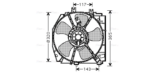 MZ7521 AVA Вентилятор, охлаждение двигателя (фото 2)