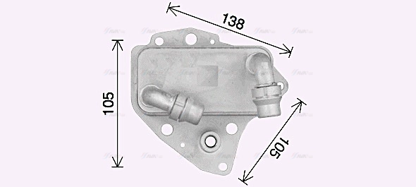 OL3705 AVA Масляный радиатор, двигательное масло (фото 2)
