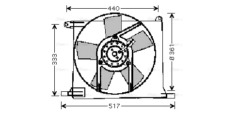 OL7501 AVA Вентилятор, охлаждение двигателя (фото 2)