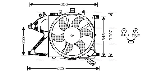OL7506 AVA Вентилятор, охлаждение двигателя (фото 2)