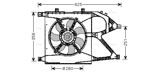 OL7517 AVA Вентилятор, охлаждение двигателя (фото 2)