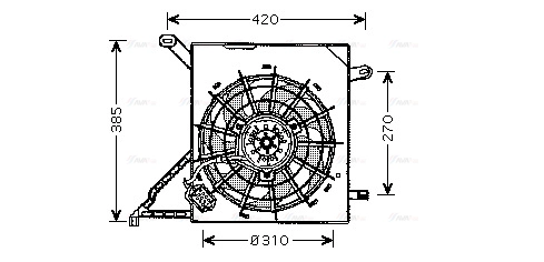 OL7534 AVA Вентилятор, охлаждение двигателя (фото 2)