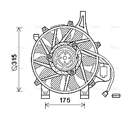 OL7536 AVA Вентилятор, охлаждение двигателя (фото 2)