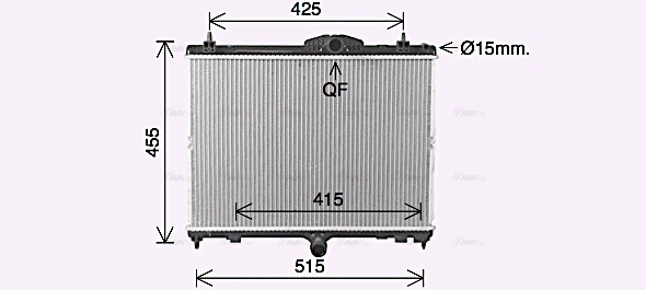 PE2423 AVA Радиатор, охлаждение двигателя (фото 2)