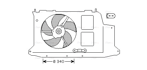 PE7532 AVA Вентилятор, охлаждение двигателя (фото 2)