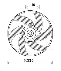 PE7551 AVA Вентилятор, охлаждение двигателя (фото 2)