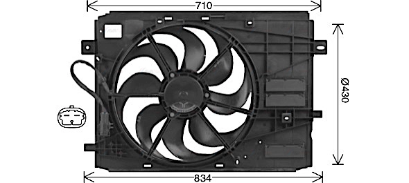 PE7561 AVA Вентилятор, охлаждение двигателя (фото 2)