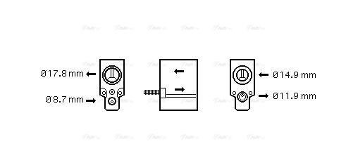RT1333 AVA Расширительный клапан, кондиционер (фото 2)