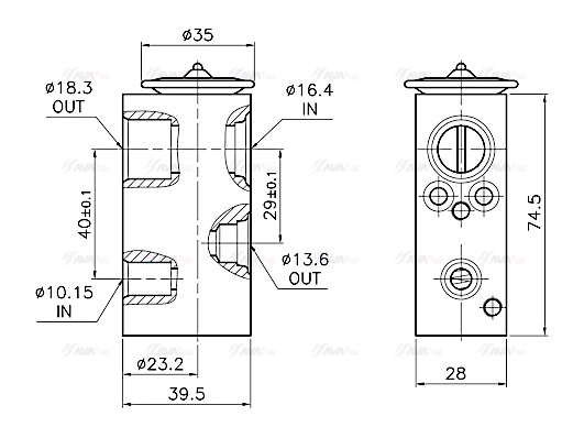 RT1683 AVA Расширительный клапан, кондиционер (фото 2)