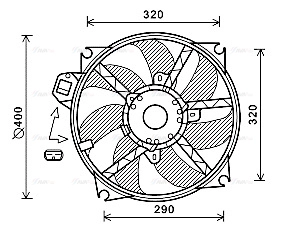 RT7563 AVA Вентилятор, охлаждение двигателя (фото 2)