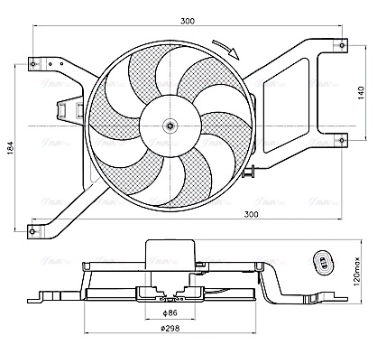 RT7685 AVA Вентилятор, охлаждение двигателя (фото 2)