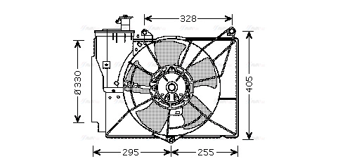 TO7548 AVA Вентилятор, охлаждение двигателя (фото 2)