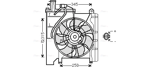 TO7552 AVA Вентилятор, охлаждение двигателя (фото 2)
