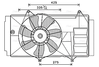 TO7580 AVA Вентилятор, охлаждение двигателя (фото 2)