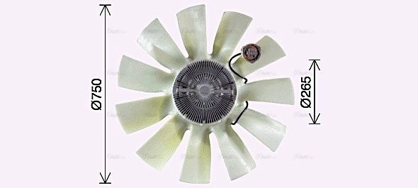 VLF109 AVA Вентилятор, охлаждение двигателя (фото 2)