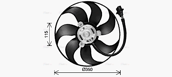 VN7553 AVA Вентилятор, охлаждение двигателя (фото 3)