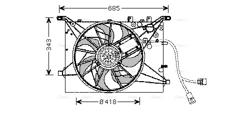 VO7502 AVA Вентилятор, охлаждение двигателя (фото 2)