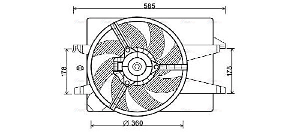 FD7551 AVA Вентилятор охлаждения радиатора (фото 1)