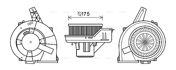 ST8045 AVA Двигатель (моторчик) вентилятора салона (фото 1)