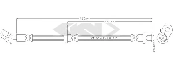 339621 GKN SPIDAN/LOEBRO Тормозной шланг (фото 1)